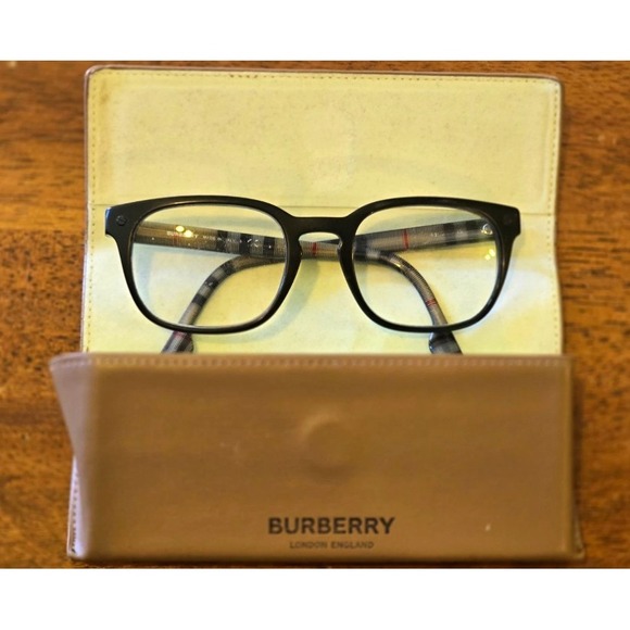 Burberry Accessories - Burberry BE2119 3001 Black Plastic Square Full Rim Eyeglasses Frame 54-17